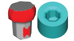 Fig. 7: Preform and the lower die for the preform operation. Fig. 7: Preform and the lower die for the preform operation.