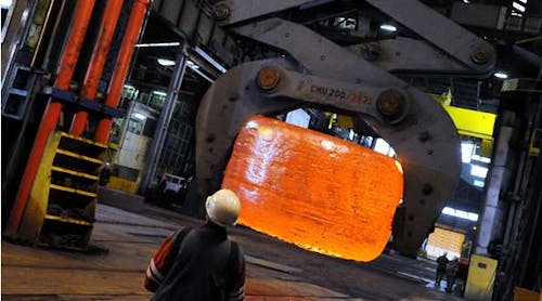 An ingot destined for forging into a pressure-vessel component.