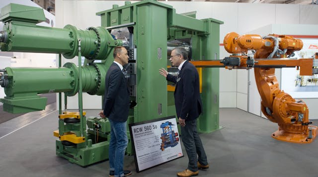 EMO 2017 managed to integrate forging and forming technologies into the wider perspective of manufacturing technologies, including this LASCO cross-wedge rolling machine.