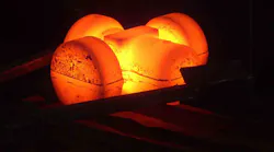Closed-die valve forging