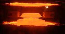 Isothermal forging is a closed-die process in which dies and workpieces are heated to the same temperature. ATI has three such presses installed at Cudahy, WI. and will add a fourth by 2021.
