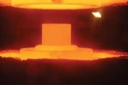 Isothermal forging at Ladish Co., Cudahy, WI. Isothermal forging at Ladish Co., Cudahy, WI.