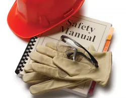 Safety helmet, gloves, goggles
