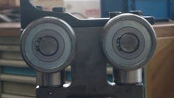 The inspection of the conveyor system trolley wheels is now fully automated The inspection of the conveyor system trolley wheels is now fully automated