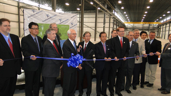 A November 20 ribboncutting ceremony marking the start of equipment installation for the new plant included Kentucky Governor Steve Beshear Consul General Motohiko Kato of the Japanese Consulate in Nashville Warren County JudgeExecutive Michael Buchanon Bowling Green Mayor Bruce Wilkerson and other local officials