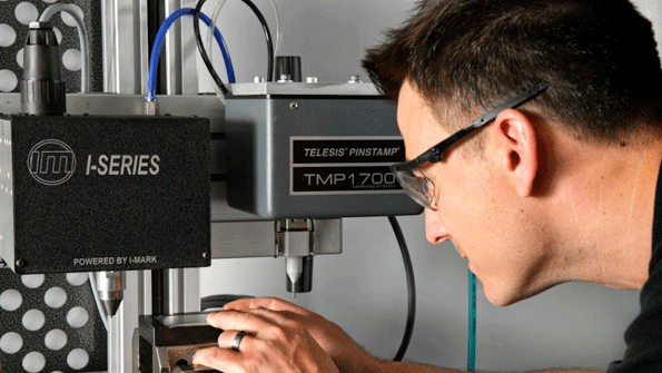 The IMark ISeries system performs dot peen or scribe marking and is designed to be integrated into automation systems