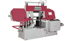 The HBP610A has a solid cast iron frame is designed to eliminate vibration and provide rigid support for blade tensioning These design details combine for controlled application of downfeed power resulting in precise accurate movement of the blade and tight tolerances Cutting accuracy is enhanced by the horizontal band arrangement and hydraulically tensioned tungstencarbide guides that provide blade support