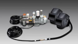 Allegros lowprofile lightweight supplied air shields and welding helmets protect workers from airborne contaminates sparks debris or chemical and molten metal splashes The designs are also available as packages for use by one worker or two coworkers including helmets air shields air pumps and breathing hoses Allegros lowprofile lightweight supplied air shields and welding helmets protect workers from airborne contaminates sparks debris or chemical and molten metal splashes The designs are also available as packages for use by one worker or two coworkers including helmets air shields air pumps and breathing hoses