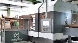 Cutting teeth are mounted with machined seats and screws rather than soldered to the blade When an edge becomes dull an operator rotates the insert to one of four fresh edges and the insert is replaced after all four edges have been used Cutting teeth are mounted with machined seats and screws rather than soldered to the blade When an edge becomes dull an operator rotates the insert to one of four fresh edges and the insert is replaced after all four edges have been used