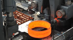 Siempelkamps initial ringrolling mill achieves maximum pressing forces up to 6300 kN in both axial and radial dimensions Finished products will have external diameters up to 2500 mm Siempelkamps initial ringrolling mill achieves maximum pressing forces up to 6300 kN in both axial and radial dimensions Finished products will have external diameters up to 2500 mm