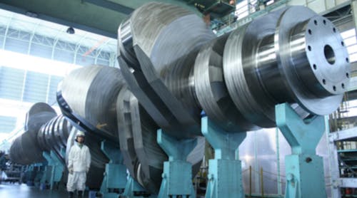Kobe Steel&rsquo;s new forging method makes it possible to mass-produce long-stroke crankshafts that are lighter and more reliable than comparable parts produced by standard forming methods.