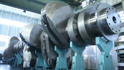 Kobe Steels new forging method makes it possible to massproduce longstroke crankshafts that are lighter and more reliable than comparable parts produced by standard forming methods Kobe Steels new forging method makes it possible to massproduce longstroke crankshafts that are lighter and more reliable than comparable parts produced by standard forming methods