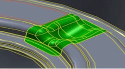 A research team at Case Western Reserve University is using additive manufacturing techniques (e.g., selective metal sintering) to restore shape to dies that have been damaged by &ldquo;heat checking.&rdquo; This illustration shows a section of a die surface where additive manufacturing is able to restore finish details damaged by thermal stress induced during manufacturing.
