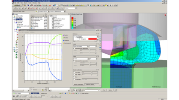 A view of simulated screw manufacturing through Simufactforming 12 to be released in late November