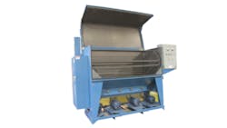 The AB2876 has four 5HP blast wheels to blast clean parts evenly The cabinet is lined with 025in manganese alloy The AB2876 has four 5HP blast wheels to blast clean parts evenly The cabinet is lined with 025in manganese alloy