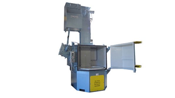 The redesigned unit is equipped with a 15in VK Powermax 1500 20hp blast wheel It also can be fitted with a rotary scalping drum auxiliary abrasive hoppers peening packages and various horsepower options versus the standard 20HP VK PowerMax