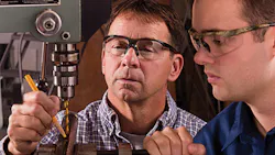 The addition of bifocal magnification reduces the risk to wearers associated with switching between regular safety glasses and reading glasses