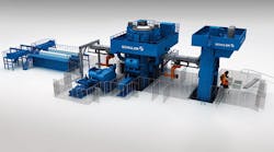 The design concept for a 70meter long threepress forging line in development by Schuler AG to produce crankshafts front axles steering knuckles and other parts for heavy trucks Note the critical placement of robots to effect the movement of material between production stages The design concept for a 70meter long threepress forging line in development by Schuler AG to produce crankshafts front axles steering knuckles and other parts for heavy trucks Note the critical placement of robots to effect the movement of material between production stages