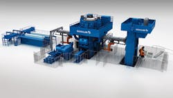 The design concept for a 70meter long threepress forging line in development by Schuler AG to produce crankshafts front axles steering knuckles and other parts for heavy trucks Note the critical placement of robots to effect the movement of material between production stages The design concept for a 70meter long threepress forging line in development by Schuler AG to produce crankshafts front axles steering knuckles and other parts for heavy trucks Note the critical placement of robots to effect the movement of material between production stages