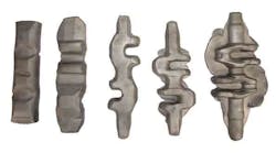 IPH explained that five forging steps are needed to produce a twocylinder crankshaft The fourth step involves the multidirectional tool that IPH developed IPH explained that five forging steps are needed to produce a twocylinder crankshaft The fourth step involves the multidirectional tool that IPH developed