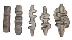 IPH explained that five forging steps are needed to produce a twocylinder crankshaft The fourth step involves the multidirectional tool that IPH developed IPH explained that five forging steps are needed to produce a twocylinder crankshaft The fourth step involves the multidirectional tool that IPH developed