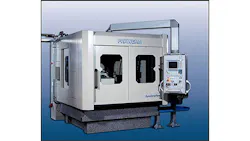 The Praumlwema SynchroFine 205 HS honing machine is built on a natural granite bed to promote stability and control thermal fluctuations