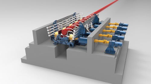 The custom heating concept developed by SMS for Deutsche Edelstahlwerke will be integrated into a rolling mill, with a roller table supplying a temperature equalizing furnace, followed by a controlled cooling process.
