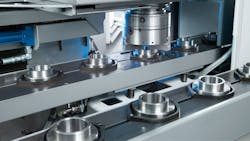 Highvolume highcomplexity finishing is supported by integrated automation systems as shown on this EMAG vertical turning system Highvolume highcomplexity finishing is supported by integrated automation systems as shown on this EMAG vertical turning system