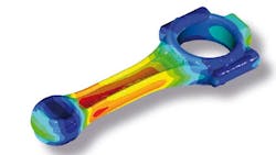 A connecting rod after hot forging and deburring mdash as simulated by Simufactforming A connecting rod after hot forging and deburring mdash as simulated by Simufactforming