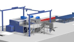 Thanks to the high total press load of 9000 kN the Hotmatic AMP 509 shown here as a complete plant with sound hood bar heating tunnel and bar magazine is more versatile and offers greater flexibility in all part ranges than its predecessor Thanks to the high total press load of 9000 kN the Hotmatic AMP 509 shown here as a complete plant with sound hood bar heating tunnel and bar magazine is more versatile and offers greater flexibility in all part ranges than its predecessor