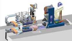 The Siempelkamp ringrolling mill for UDF will achieve radial and axial forces of 4000 kN each with a maximum ring diameter of 2500 mm The Siempelkamp ringrolling mill for UDF will achieve radial and axial forces of 4000 kN each with a maximum ring diameter of 2500 mm