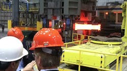 A 135million expansion completed by RTI International at Martinsville VA in 2012 added forging grinding and hotrolling capabilities and established a capacity of about 14 million poundsyear of titanium products The installation included a 50MN Danieli Breda opendie forging press ingot heating furnaces manipulators and related equipment A 135million expansion completed by RTI International at Martinsville VA in 2012 added forging grinding and hotrolling capabilities and established a capacity of about 14 million poundsyear of titanium products The installation included a 50MN Danieli Breda opendie forging press ingot heating furnaces manipulators and related equipment