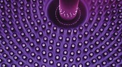 Plasma nitriding is a low-pressure process in which voltage is applied between the batch and the furnace wall; a glow discharge with a high ionization level (plasma) is generated around the parts being treated.