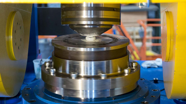 The MJC Engineering amp Technology Inc rotary forge press is driven by Siemens power and control technologies allowing it to achieve complex shapes in critical aerospace metals with precision and efficiency