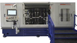 The horizontal version of Thielenhaus Technologiesrsquo CrankStar belt finishing machine developed for finishing large crankshafts The horizontal version of Thielenhaus Technologiesrsquo CrankStar belt finishing machine developed for finishing large crankshafts