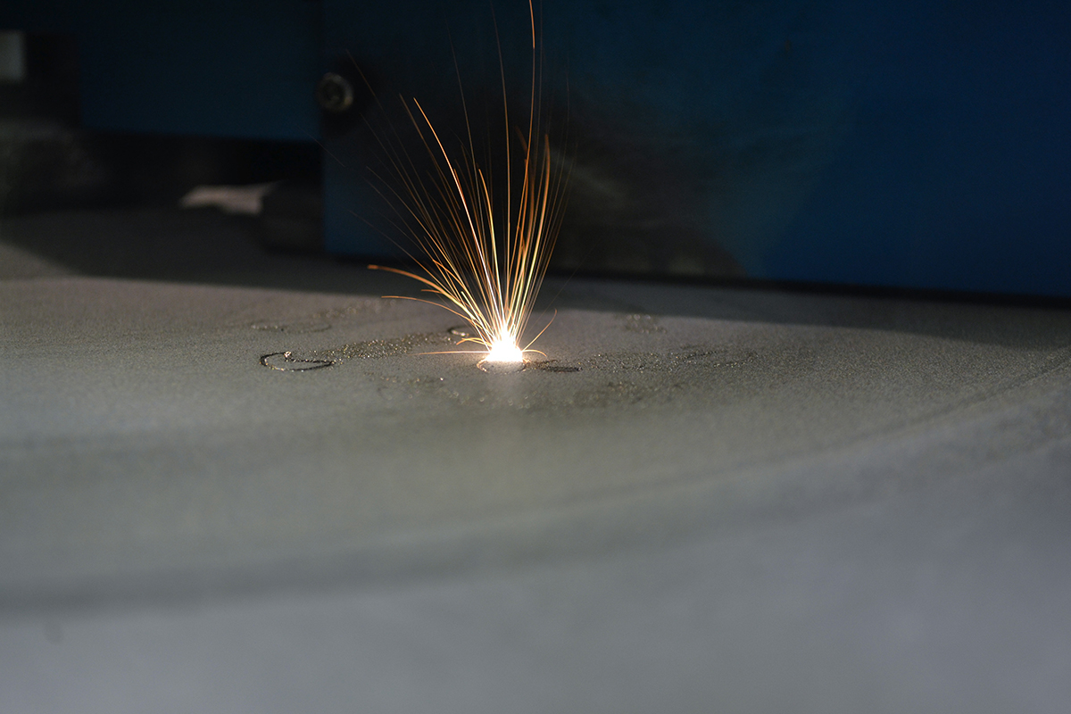 DMLS process close-up