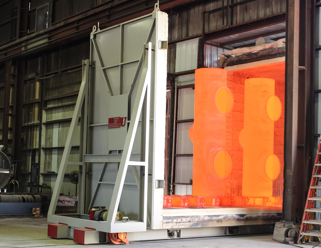 Unitherm car-bottom furnace, open