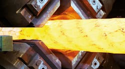 The SMX radial forging design involves a rigid press frame with four hydraulic cylinders and corresponding tools arranged in an &ldquo;X&rdquo; shape.
