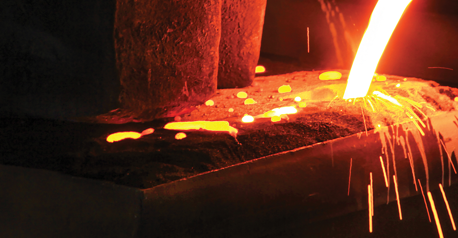 iron casting closeup