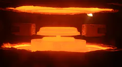 Isothermal forging close-up