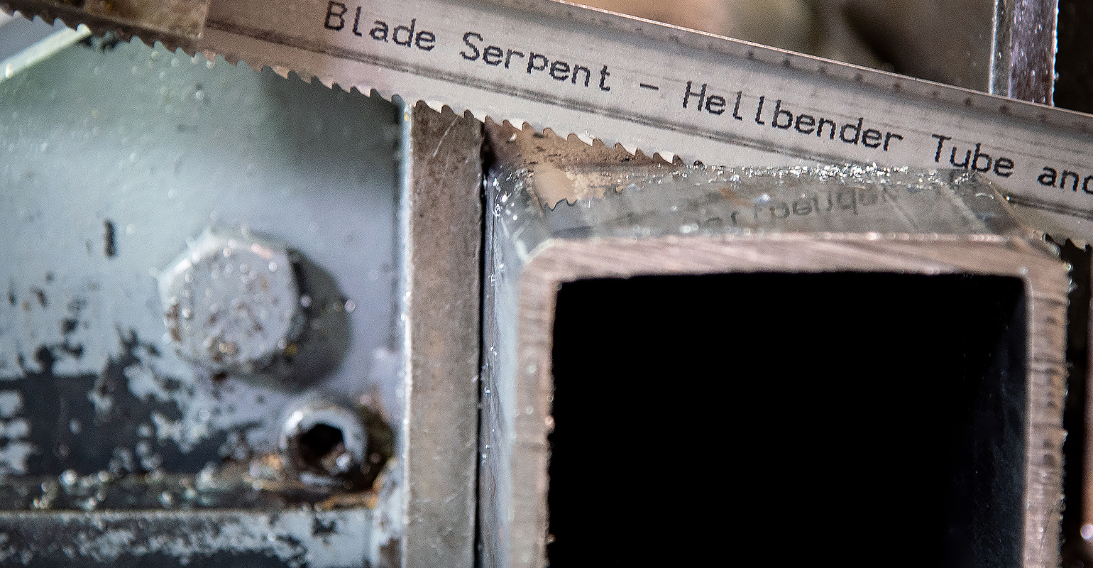 The Hellbender Bimetal general purpose bandsaw blade delivers a smooth surface finish on solid and heavy-walled structures, and the specialized design maximizes durability for peak production speeds.