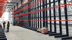 The I-Beam cantilever racks are available in two heights and three bay widths, each with pre-kitted bracing, eliminating the need to calculate the length of bracing and number of bolts.