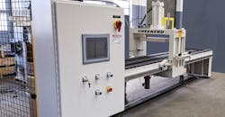 The new, automated 30-ton gantry-style hydraulic press to be presented at IMTS 2020. The new, automated 30-ton gantry-style hydraulic press to be presented at IMTS 2020.