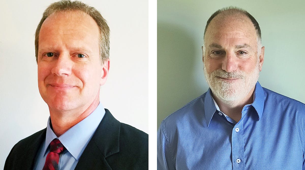 Clark W. King (left) was named president of Erie Press Systems and William Goodwin (right) was named vice president of sales and engineering. Their appointments became effective on June 1, 2020.