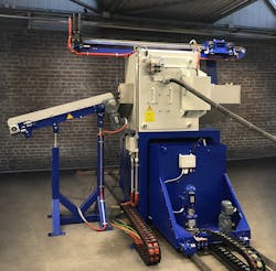 The MD1500 D descaling system to be installed at Musashi Europe GmbH, Bockenau, Germany, for descaling large, rotationally symmetrical forgings for cars and trucks. The MD1500 D descaling system to be installed at Musashi Europe GmbH, Bockenau, Germany, for descaling large, rotationally symmetrical forgings for cars and trucks.
