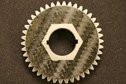 NASA hybrid gear replaces steel with carbon fiber, cutting weight by at least 20%. NASA hybrid gear replaces steel with carbon fiber, cutting weight by at least 20%.