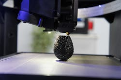 3D-printed black egg