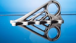 Airbus’ titanium cabin bracket, produced with the help of 3D metal printing, weighs 30% less than the traditionally milled piece. Airbus’ titanium cabin bracket, produced with the help of 3D metal printing, weighs 30% less than the traditionally milled piece.