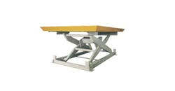 Lift tables can be inserted into the floor to put tall pallets at an optimal handling height of 30 to 40 inches.