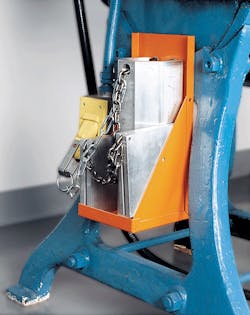 Die safety block. Die safety block.